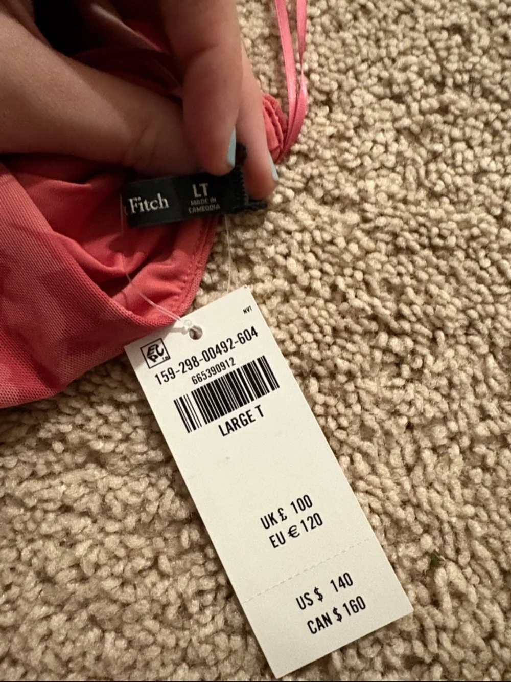 Abercrombie & Fitch Sleeveless V-Neck Maxi Dress in Rose Pink